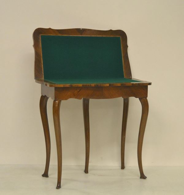 Tavolo da gioco, sec. XVIII, in legno