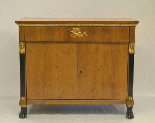 Credenza, Impero, in ciliegio, un cassetto, due sportelli