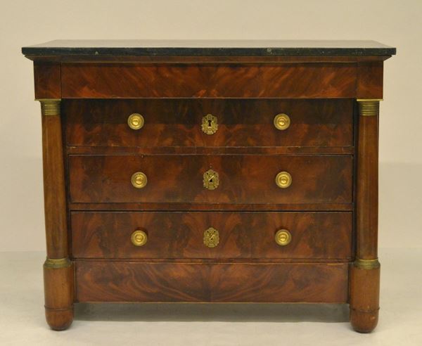 Cassettone, Impero, in radica  - Asta ANTIQUARIATO, COLLEZIONISMO, GIOIELLI - Poggio Bracciolini Casa d'Aste