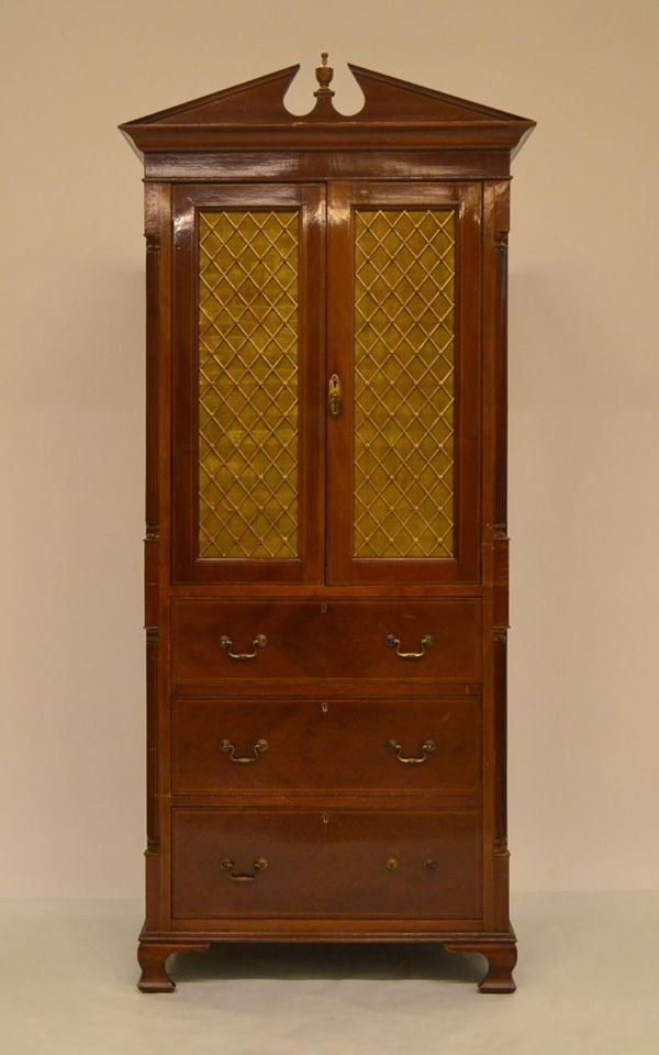 Mobile a colonna, Francia, sec. XX, in noce,  - Asta ANTIQUARIATO, COLLEZIONISMO, GIOIELLI - Poggio Bracciolini Casa d'Aste