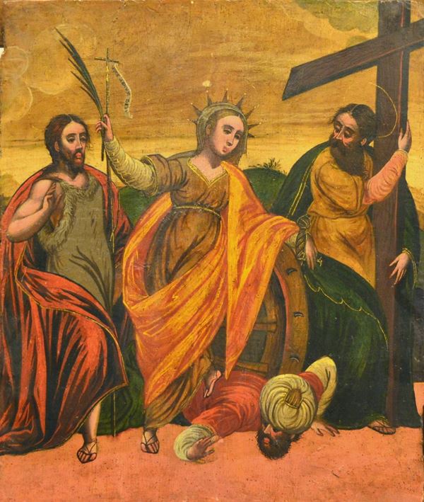 Scuola veneto cretese, sec. XVIII  - Asta ANTIQUARIATO, COLLEZIONISMO, GIOIELLI - Poggio Bracciolini Casa d'Aste