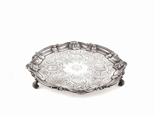 PICCOLO SALVER, LONDRA, 1839, ARGENTIERE JOHN HOULE
