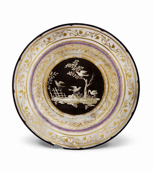 PIATTO, NAPOLI, 1860 CIRCA  - Asta INTERNI - Poggio Bracciolini Casa d'Aste