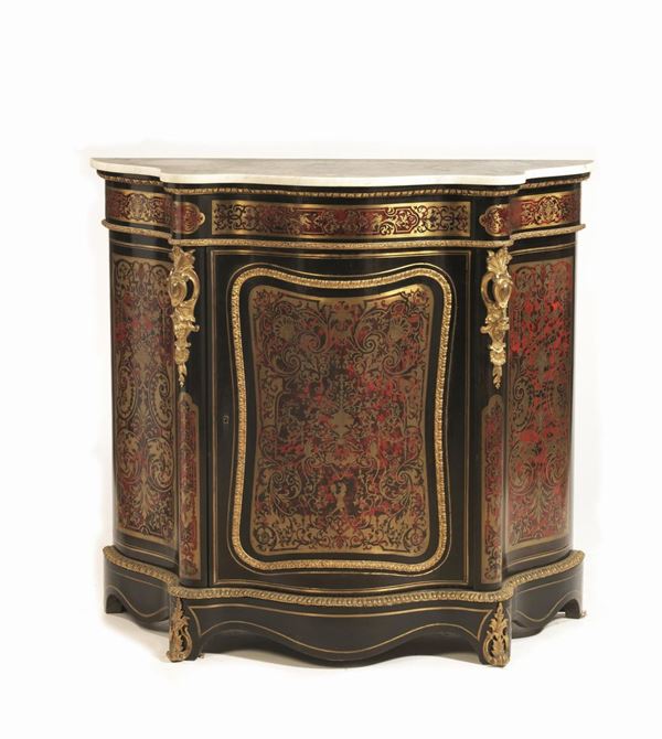 CREDENZA, STILE BOULLE&nbsp;&nbsp;&nbsp;&nbsp;&nbsp;&nbsp;&nbsp;&nbsp;&nbsp;&nbsp;&nbsp;&nbsp;&nbsp;&nbsp;&nbsp;&nbsp;&nbsp;  - Asta INTERNI - Poggio Bracciolini Casa d'Aste