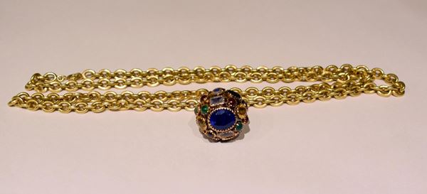 COLLANA IN ORO GIALLO  - Asta GIOIELLI, ARREDI D'ANTIQUARIATO, DIPINTI E SCULTURE - Poggio Bracciolini Casa d'Aste
