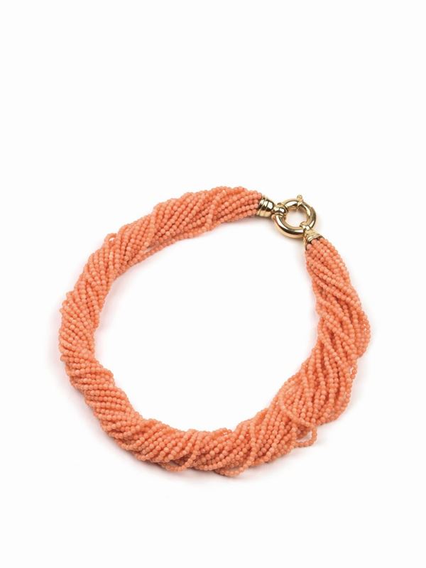 COLLANA GIROCOLLO TORCHON, IN ORO GIALLO