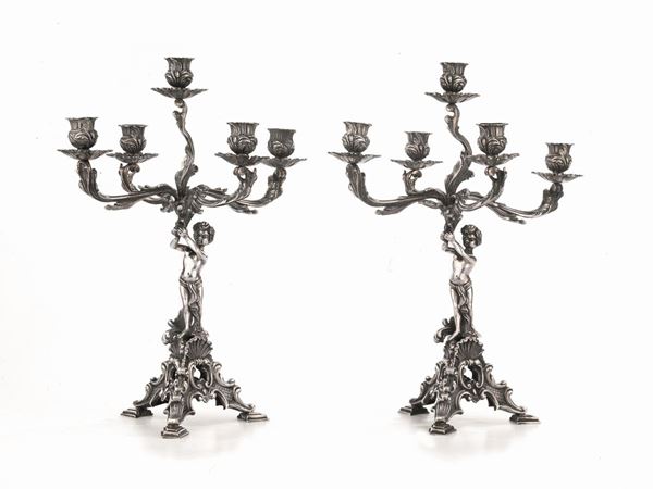 COPPIA DI CANDELABRI, SECOLO XX