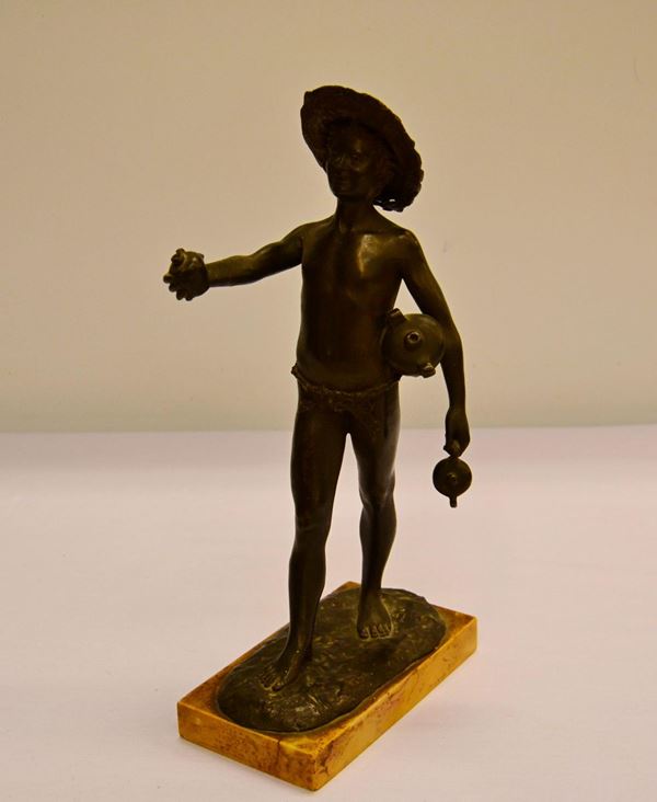 Scultura, inizi sec. XX, in bronzo raffigurante