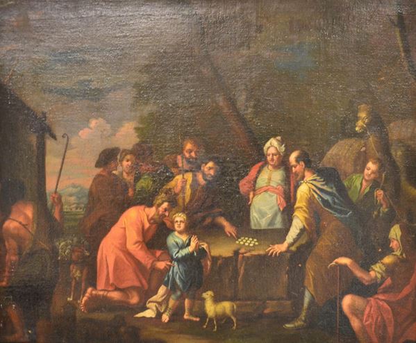 Scuola spagnola, sec. XVIII  - Asta GIOIELLI, ARREDI D'ANTIQUARIATO, DIPINTI E SCULTURE - Poggio Bracciolini Casa d'Aste
