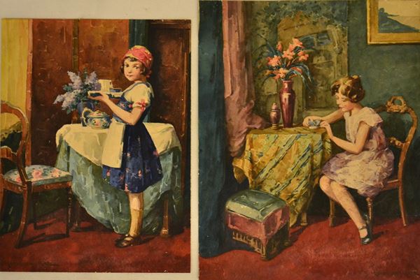 Scuola dell'Europa dell'est, inizi sec. XX  - Asta GIOIELLI, ARREDI D'ANTIQUARIATO, DIPINTI E SCULTURE - Poggio Bracciolini Casa d'Aste