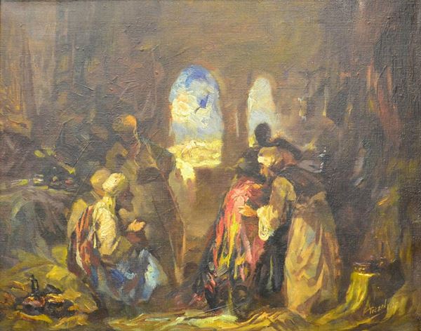 Scuola dell'Europa dell'est, sec. XX  - Asta GIOIELLI, ARREDI D'ANTIQUARIATO, DIPINTI E SCULTURE - Poggio Bracciolini Casa d'Aste