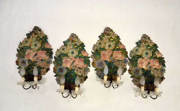 Quattro ventoline, sec. XIX,  - Asta GIOIELLI, ARREDI D'ANTIQUARIATO, DIPINTI E SCULTURE - Poggio Bracciolini Casa d'Aste