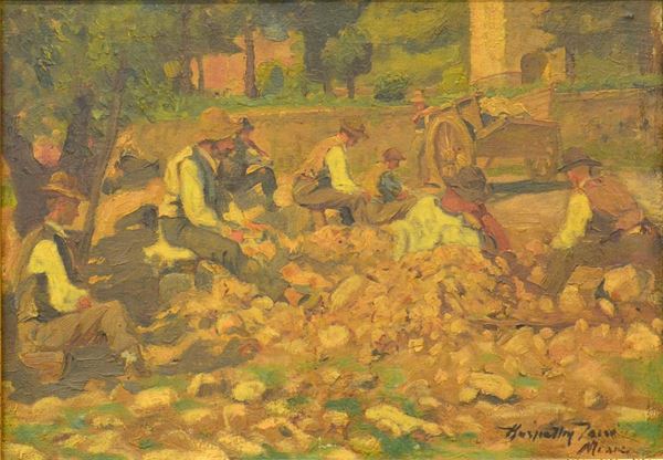 Scuola dell'Europa dell'est, sec. XX  - Asta GIOIELLI, ARREDI D'ANTIQUARIATO, DIPINTI E SCULTURE - Poggio Bracciolini Casa d'Aste