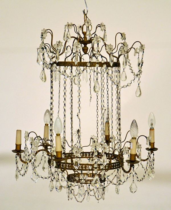 Lampadario a laterna, fine sec. XIX,
