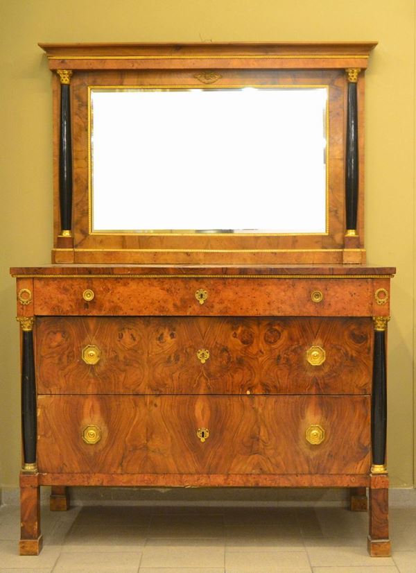 Cassettone con specchiera, Impero,
