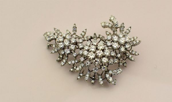 SPILLA IN ORO BIANCO E DIAMANTI