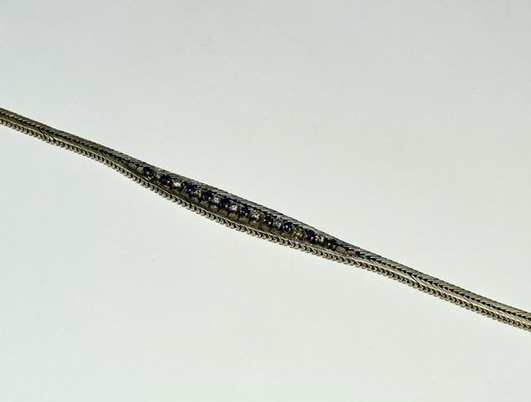 BRACCIALE IN ORO BIANCO, DIAMANTI E ZAFFIRI&nbsp;&nbsp;&nbsp;&nbsp;&nbsp;&nbsp;&nbsp;&nbsp;&nbsp;&nbsp;&nbsp;&nbsp;&nbsp;&nbsp;&nbsp;&nbsp;&nbsp;&nbsp;&nbsp;&nbsp;&nbsp;&nbsp;&nbsp;&nbsp;&nbsp;&nbsp;&nbsp;&nbsp;&nbsp;&nbsp;&nbsp;