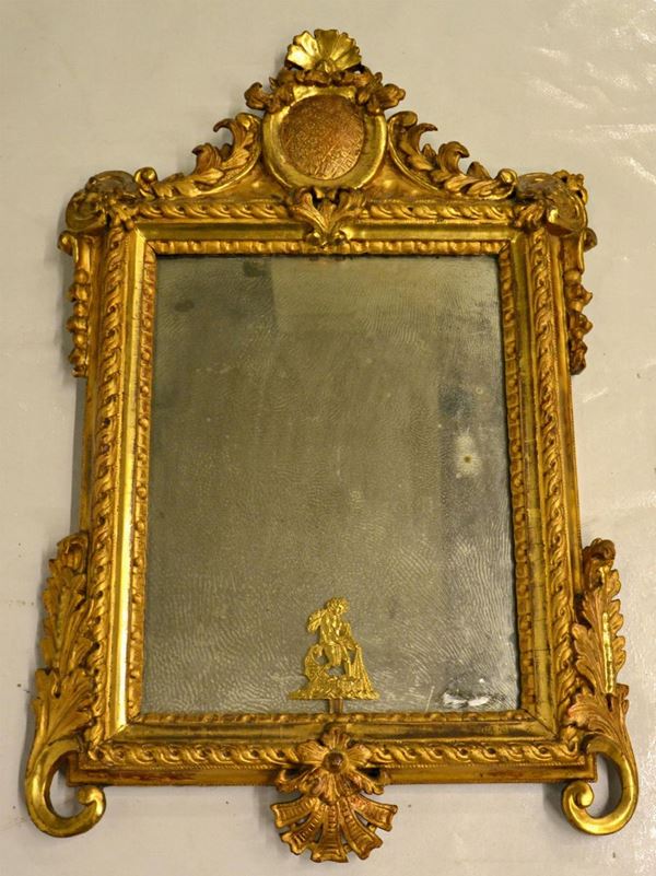 Specchiera, Luigi XVI, entro cornice in legno  - Asta GIOIELLI, SCULTURE, DIPINTI, ARREDI E OGGETTI D'ARTE - Poggio Bracciolini Casa d'Aste