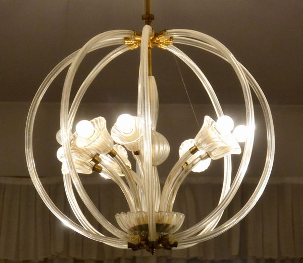 Lumiera, anni '50, circolare in vetro