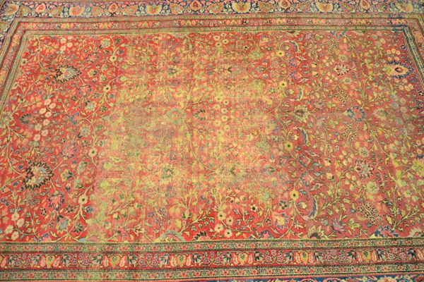 Tappeto persiano, inizi sec. XX, fondo rosso
