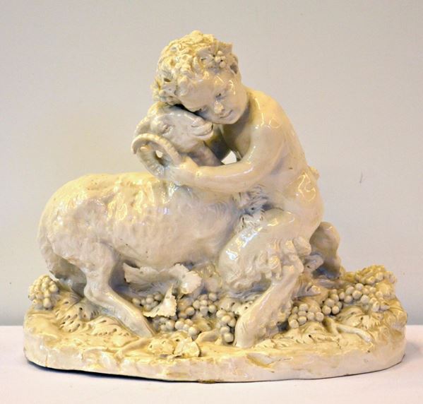 Gruppo, inizi sec. XX, manifattura Capodimonte, in porcellana,