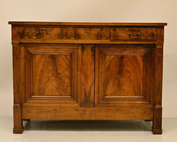Credenza, Francia, sec. XIX, in noce,