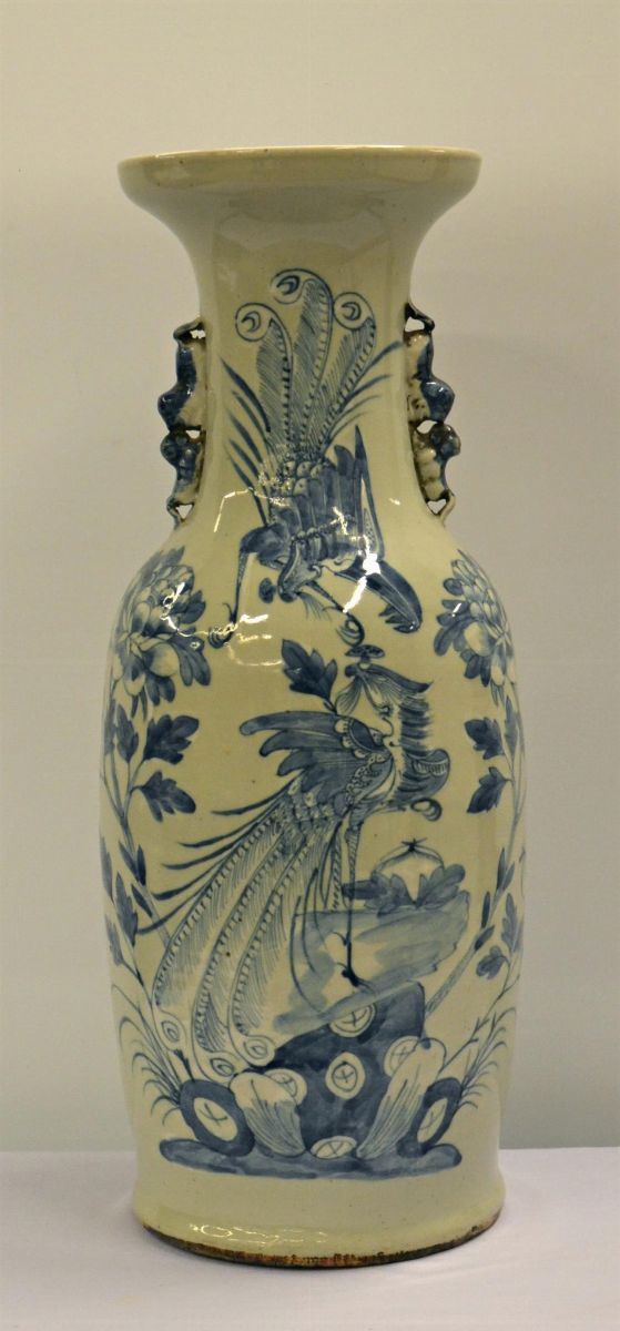 Vaso, arte orientale, inizi sec. XX, in maiolica