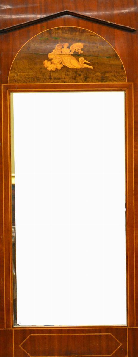 Specchiera, Inghilterra, sec. XIX, entro cornice  - Asta GIOIELLI, SCULTURE, DIPINTI, ARREDI E OGGETTI D'ARTE - Poggio Bracciolini Casa d'Aste