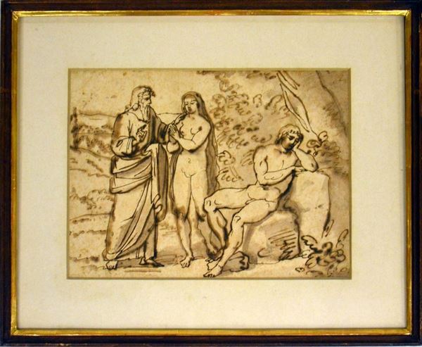 Scuola italiana, sec. XIX  - Asta GIOIELLI, SCULTURE, DIPINTI, ARREDI E OGGETTI D'ARTE - Poggio Bracciolini Casa d'Aste