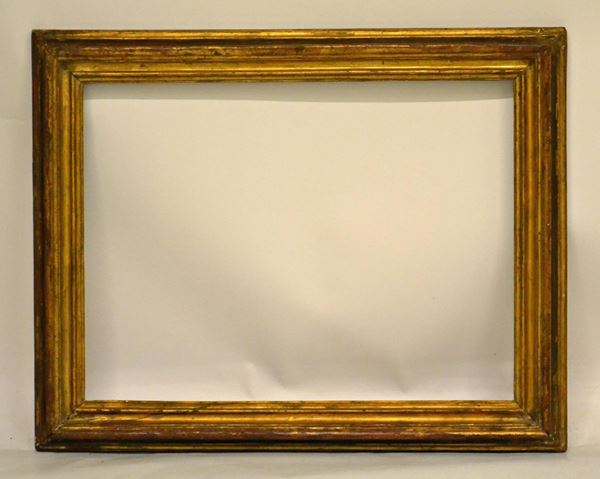 Cornice, sec. XVIII, in legno dorato,