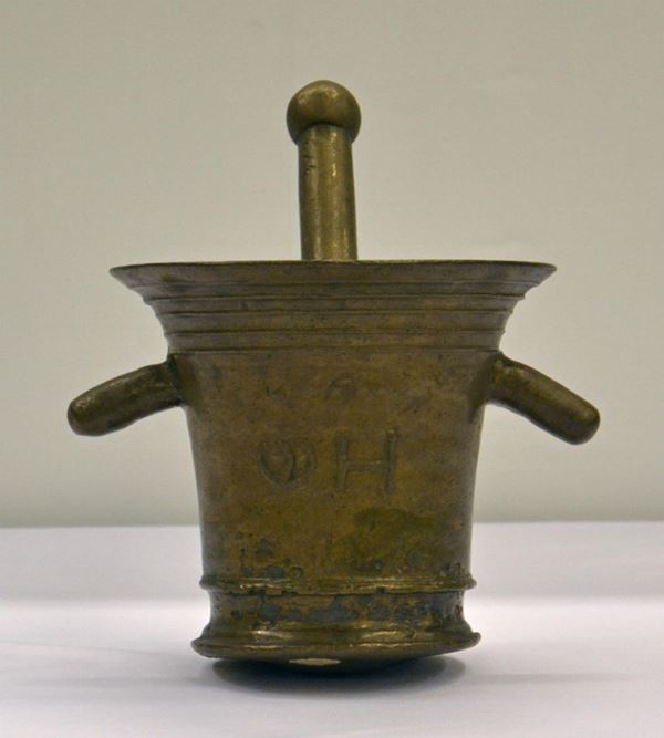 Mortaio, sec. XVII,  - Asta GIOIELLI, SCULTURE, DIPINTI, ARREDI E OGGETTI D'ARTE - Poggio Bracciolini Casa d'Aste