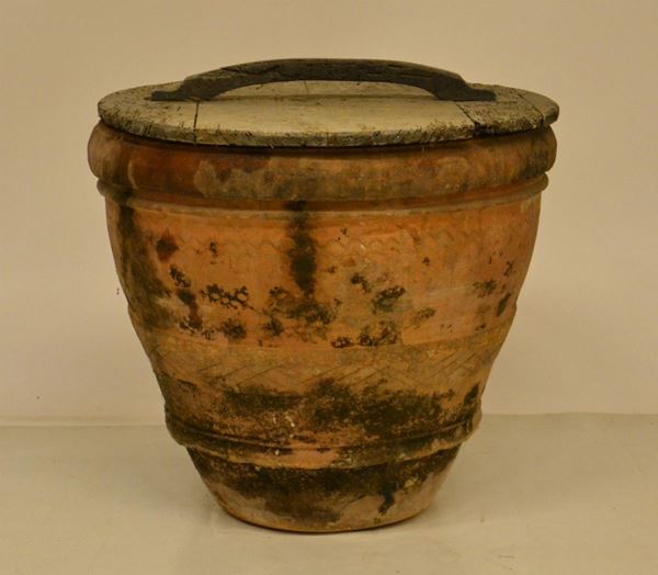 Conca, sec. XIX, manifattura Vanni, Impruneta,  - Asta GIOIELLI, SCULTURE, DIPINTI, ARREDI E OGGETTI D'ARTE - Poggio Bracciolini Casa d'Aste