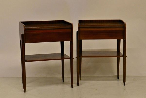 Coppia di comodini, anni 70, designer Pierluigi Spadolini,