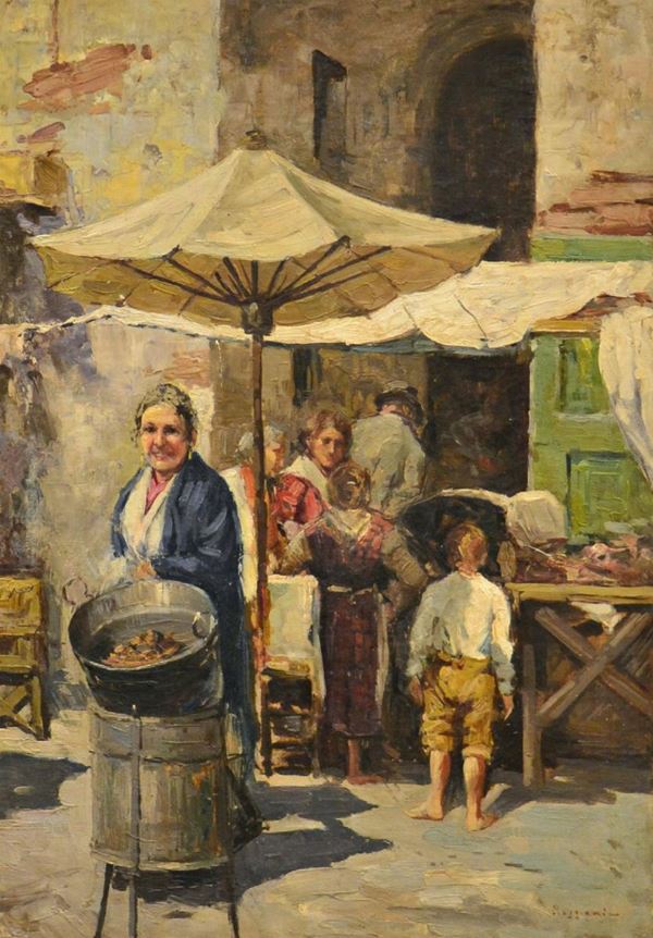Scuola italiana, sec. XX  - Asta GIOIELLI, SCULTURE, DIPINTI, ARREDI E OGGETTI D'ARTE - Poggio Bracciolini Casa d'Aste