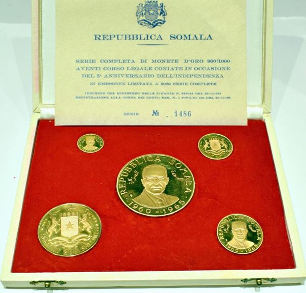 SERIE COMPLETA DI MONETE IN ORO 900/1000