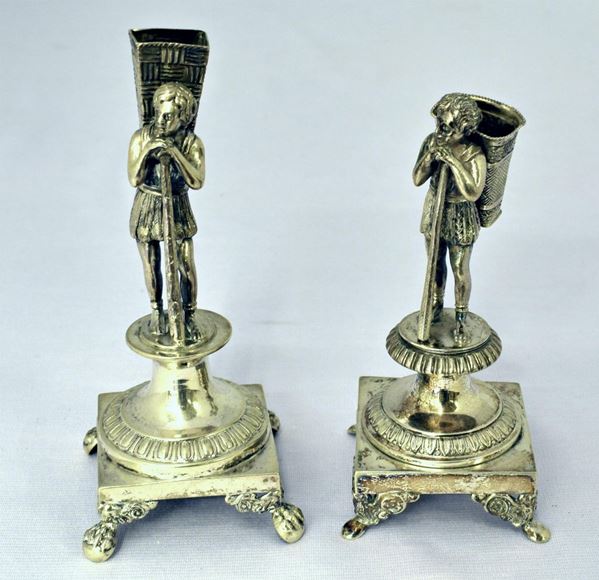 DUE PORTA STECCHINI, SEC. XIX  - Asta ANTIQUARIATO, COLLEZIONISMO E GIOIELLI - Poggio Bracciolini Casa d'Aste