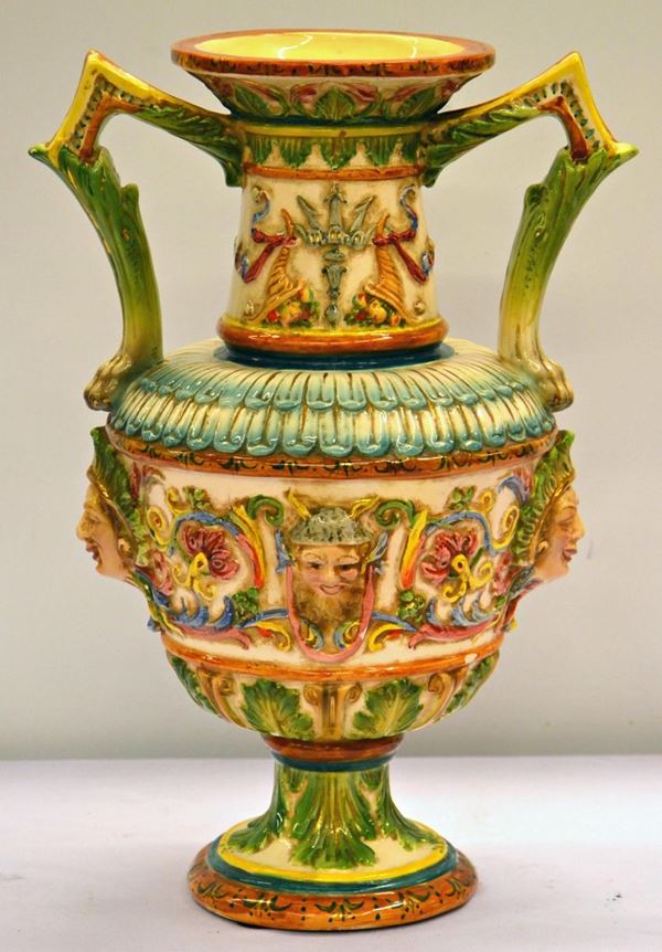 Vaso, inizi sec. XX, manifattura Ginori,  - Asta ANTIQUARIATO, COLLEZIONISMO E GIOIELLI - Poggio Bracciolini Casa d'Aste