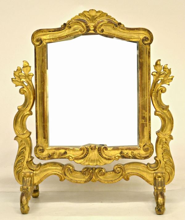 Specchiera a bilico, sec. XIX, in legno  - Asta ANTIQUARIATO, COLLEZIONISMO E GIOIELLI - Poggio Bracciolini Casa d'Aste