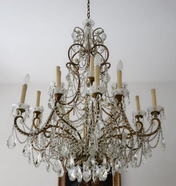 Lumiera, inizi sec. XX, in metallo dorato