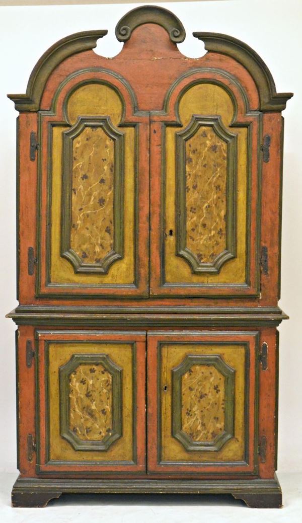 Credenza a doppio corpo, Italia centrale, sec. XVIII,