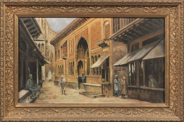 Pittore orientalista, sec. XX  - Asta ANTIQUARIATO, COLLEZIONISMO E GIOIELLI - Poggio Bracciolini Casa d'Aste