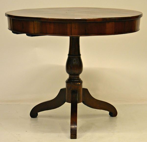 Tavolino, sec. XIX, piano circolare