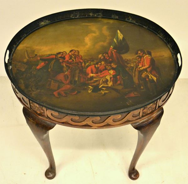 Tavolino, sec. XIX, in mogano,  - Asta ANTIQUARIATO, COLLEZIONISMO E GIOIELLI - Poggio Bracciolini Casa d'Aste