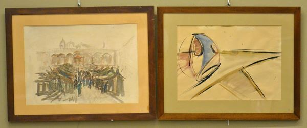 Scuola italiana, sec. XX  - Asta ANTIQUARIATO, COLLEZIONISMO E GIOIELLI - Poggio Bracciolini Casa d'Aste
