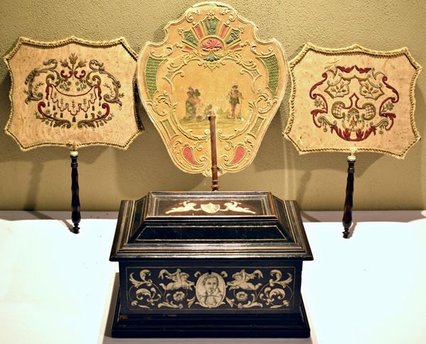 Scatola, Lombardia, sec. XIX, in legno ebanizzato