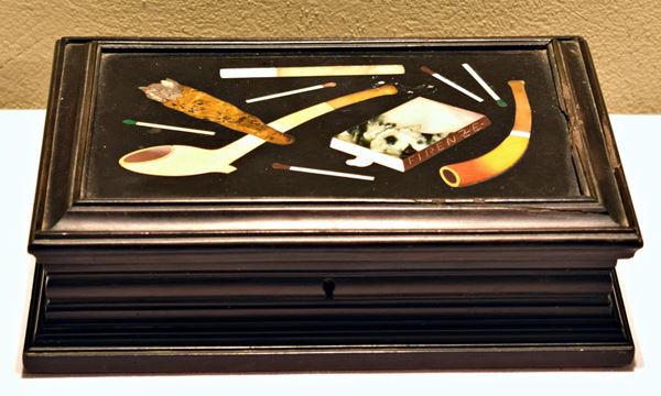 Scatola, Firenze, sec. XIX, in legno e pietre