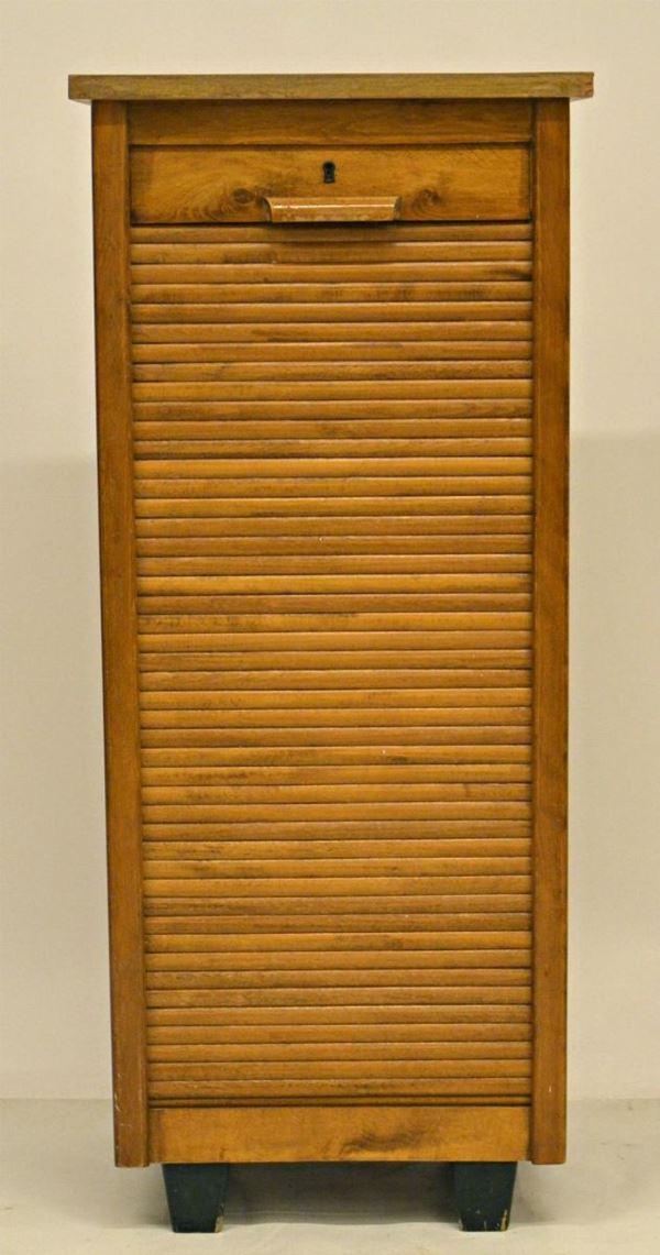 Schedario, inizi sec. XX, con rovere e castagno,