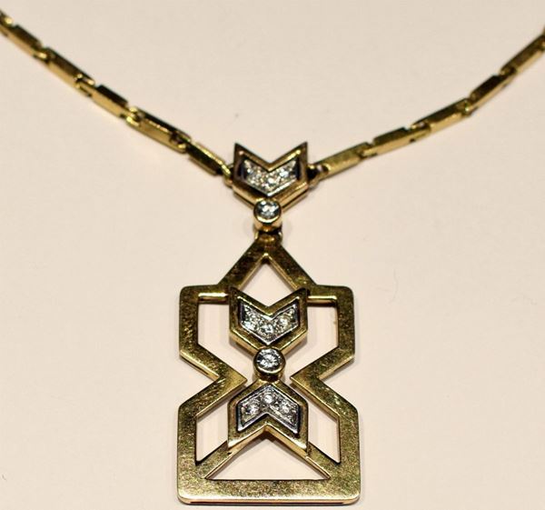 COLLANA IN ORO GIALLO E DIAMANTI