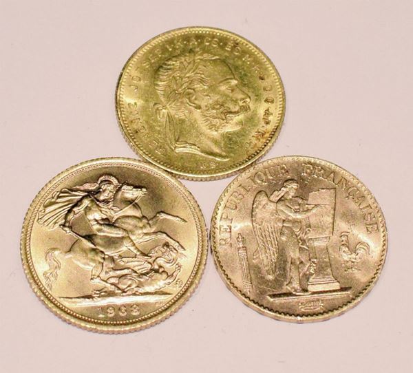 MONETA IN ORO 900/100  - Asta GIOIELLI, ARGENTI, ARREDI E DIPINTI DAL XVII AL XX SECOLO - Poggio Bracciolini Casa d'Aste