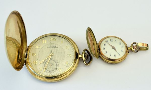 OROLOGIO DA TASCA , SAVONETTE , VULCAIN  - Asta GIOIELLI, ARGENTI, ARREDI E DIPINTI DAL XVII AL XX SECOLO - Poggio Bracciolini Casa d'Aste